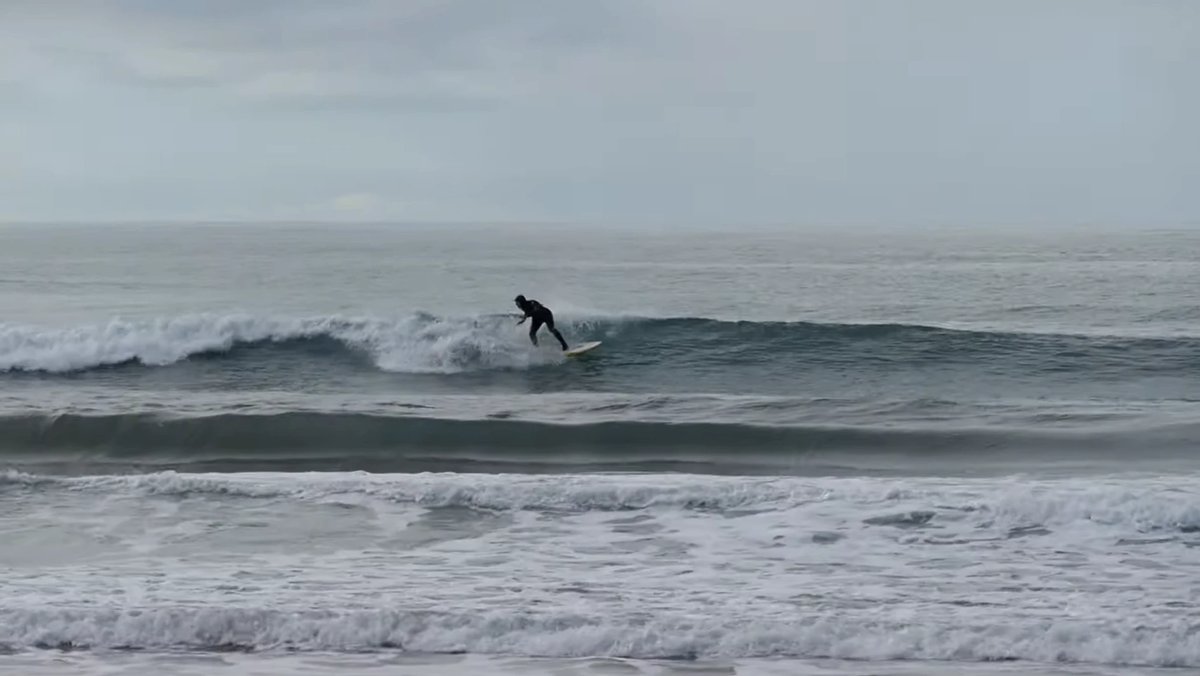 Trimming down the line on a soft grey morning, the kind of mellow session the beach serves up between swells, Taylors Mistake